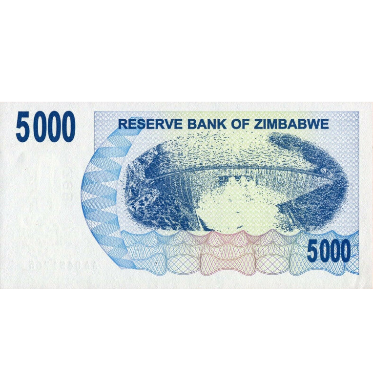 Zimbabwe $5,000 2007 Pick 45